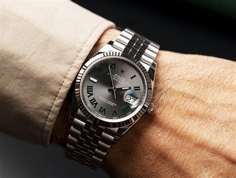 rolex datejust wimbledon 36mm rose gold|Rolex Datejust 126234 silver.